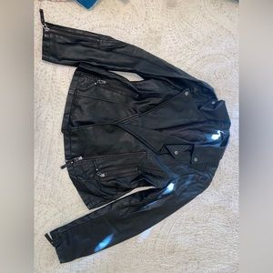 Max Studio Black Leather Jacket